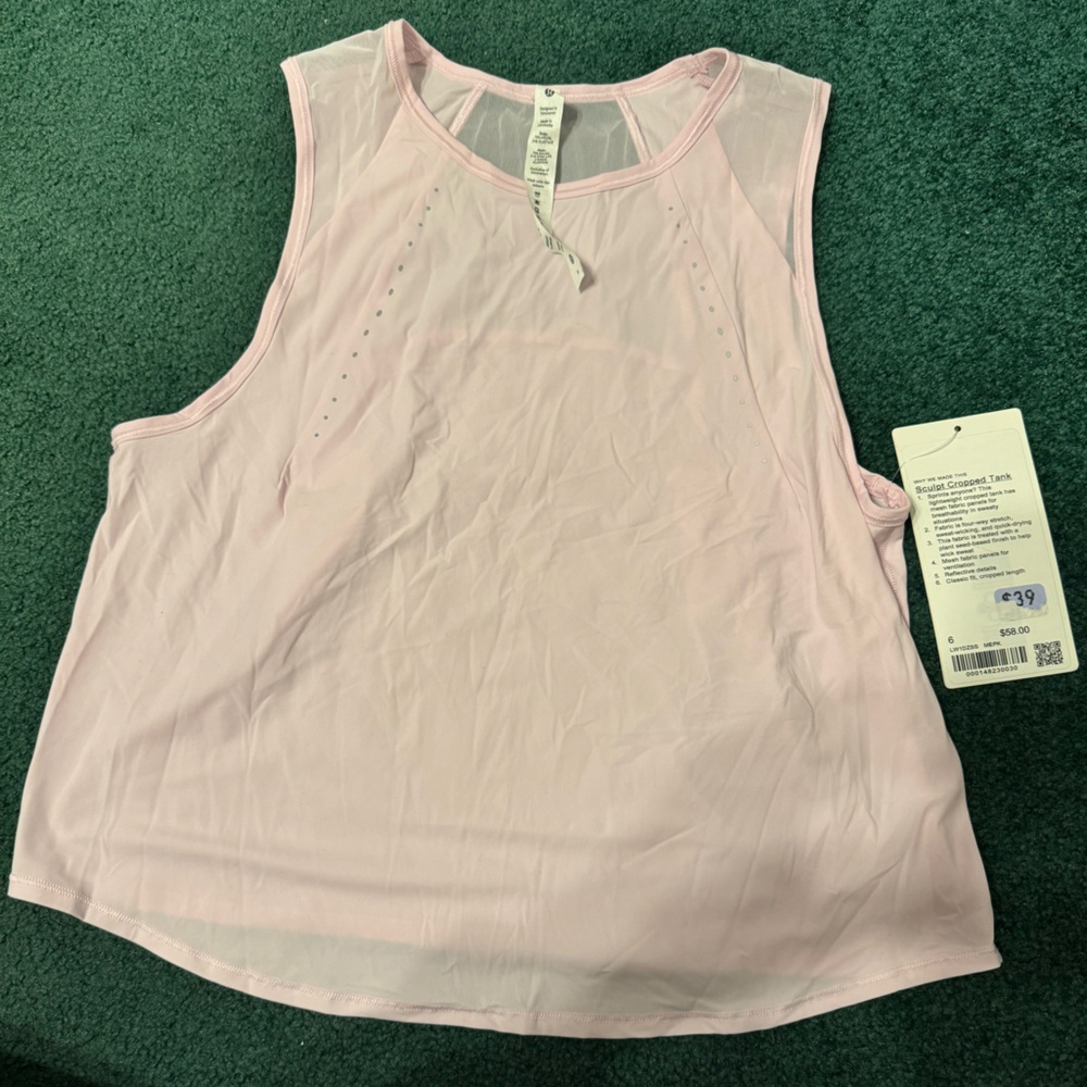 Lululemon Sculpture Cropped Tank